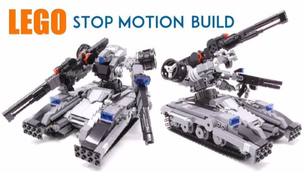 レゴで男の子大歓喜の戦車型ロボット作ってみた　コマ撮りで完成していくすばらしい造形に「レゴってすげぇ！」