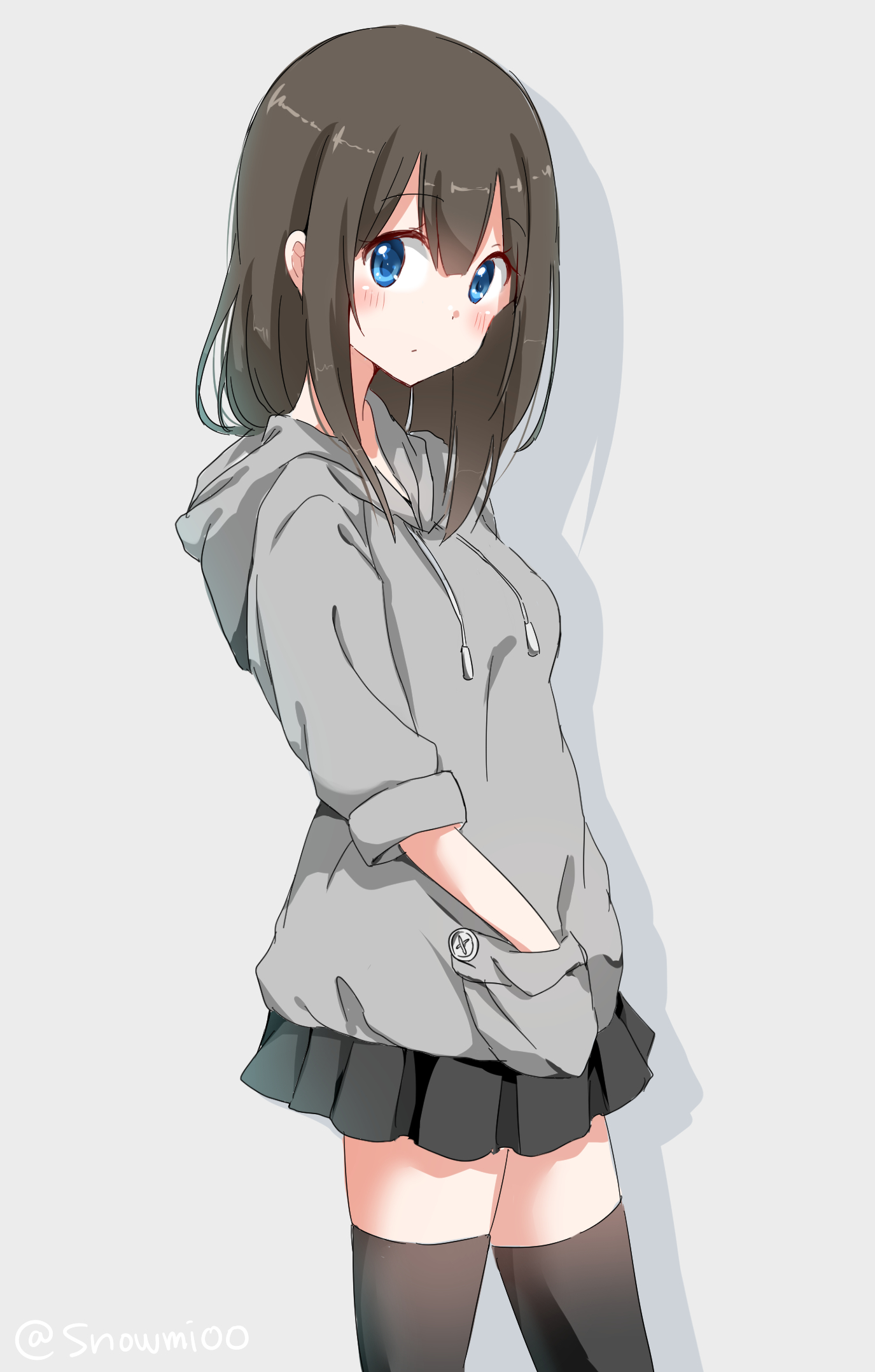 柔らかいフードに包まれた可愛いい表情 パーカー 女子 イラスト詰め合わせはいかが の画像 Hoodie12