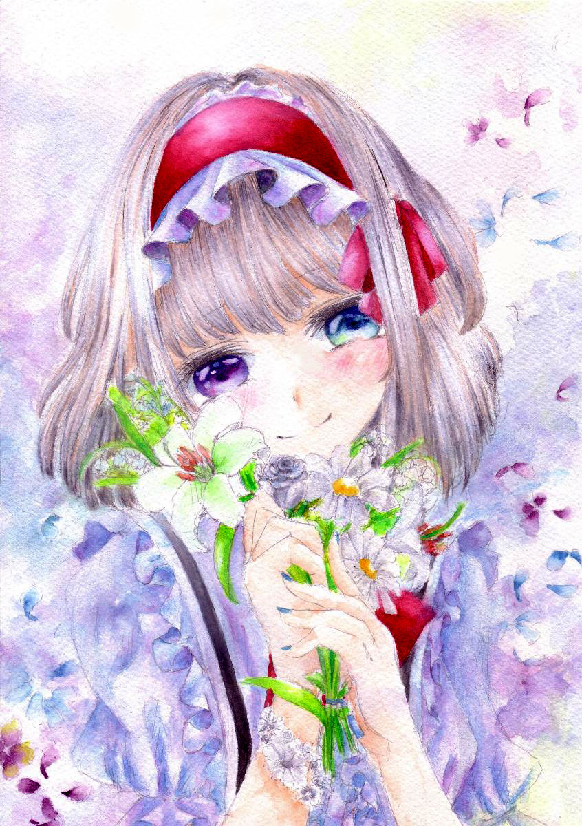 綺麗な綺麗 水彩画 イラスト 女の子 ただのディズニー画像