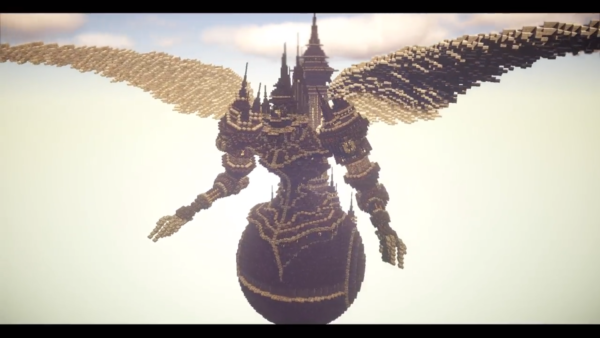 制作時間はたったの30時間！ Minecraftで翼の“しなり”まで再現された『ファイナルファンタジーXIV』の“アリダイオス”がすごすぎる！