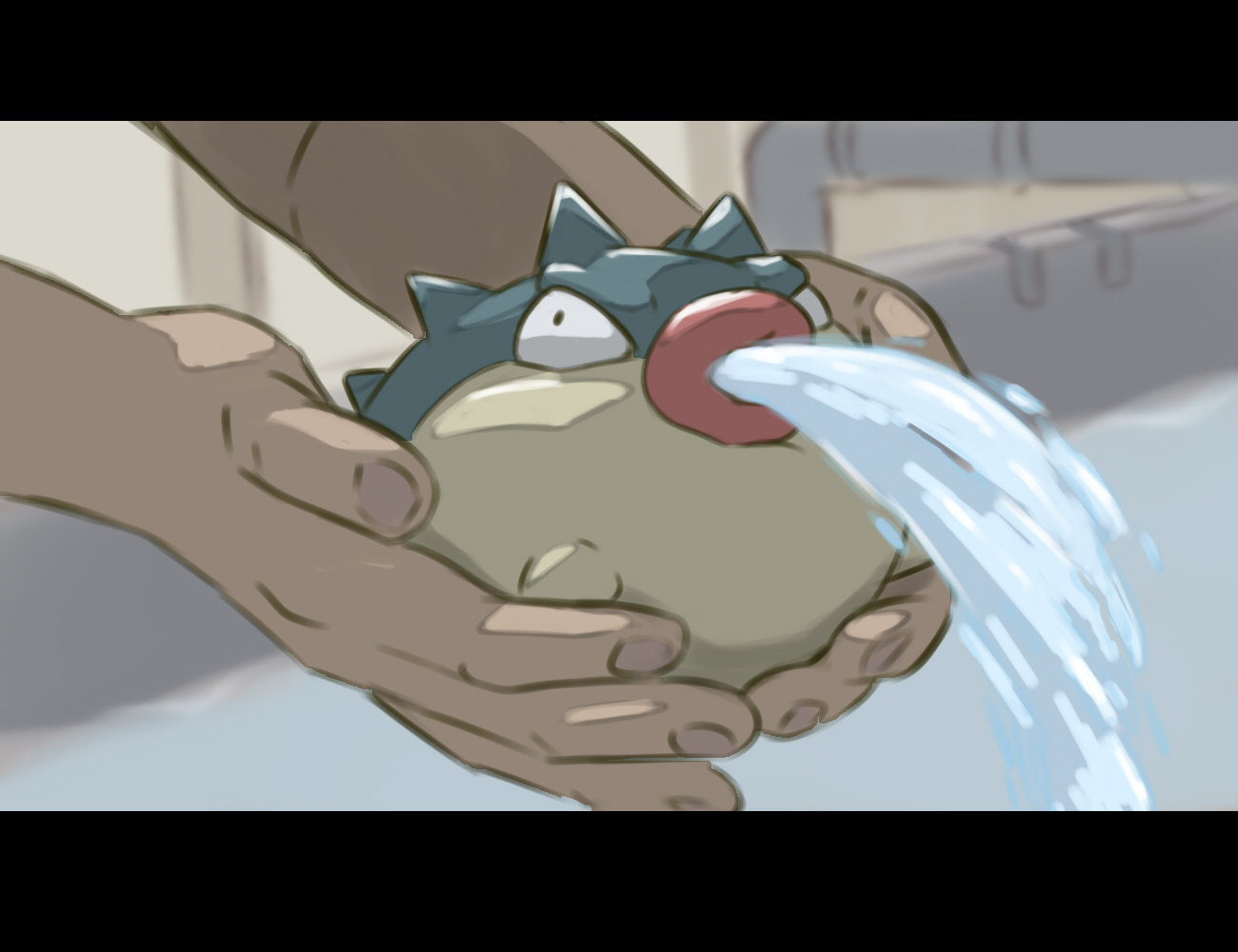 Twitterで話題沸騰 水を吐くフグ のアニメ ゲームのパロディイラスト13選の画像 04 Mizuhugu