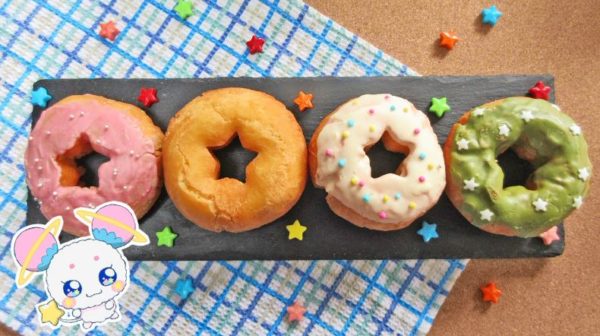 『スター☆トゥインクルプリキュア』スター☆ドーナツが近所に売ってない姪っ子の為に自作してみた。キレイな星形のきつね色ドーナツに「キラやば～！」