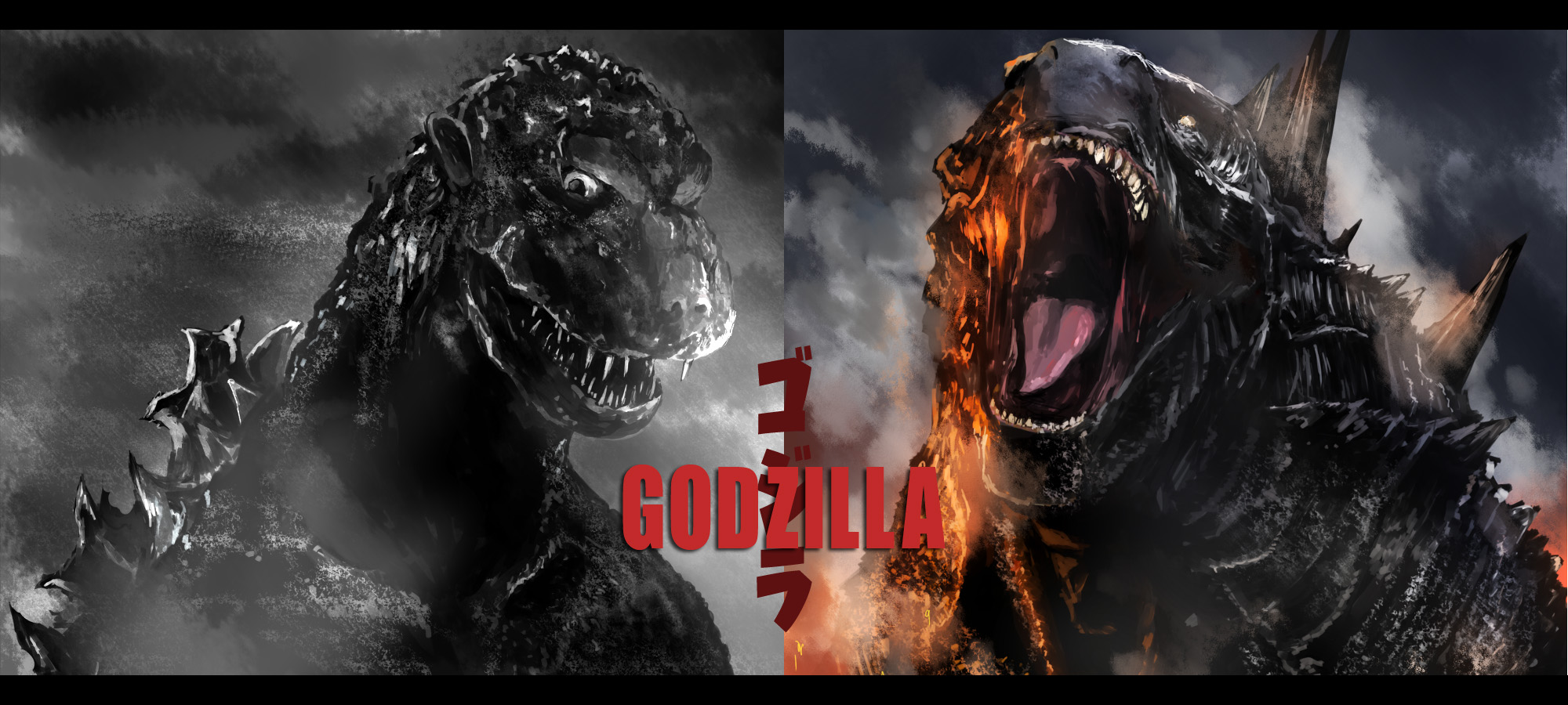 圧倒的破壊力 大迫力 戦うゴジライラスト集の画像 01 Godzilla