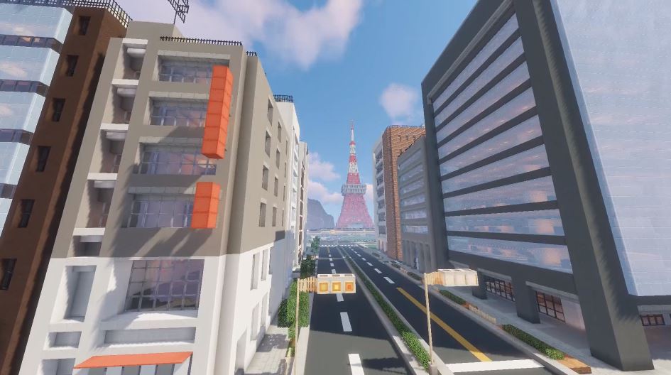 マインクラフトで作った東京タワー 雰囲気ある内装やビル街から見た景色など 計算され尽くした建築に 素敵すぎる すごい ニコニコニュース