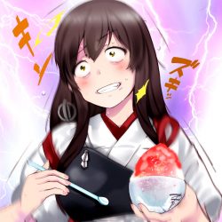 食べ過ぎてキーーーン かき氷 女子 のイラスト詰め合わせ