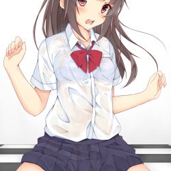 雨に濡れた女の子 のイラストまとめ 衣服の濡れ透けた肌感 哀愁漂う表情に注目