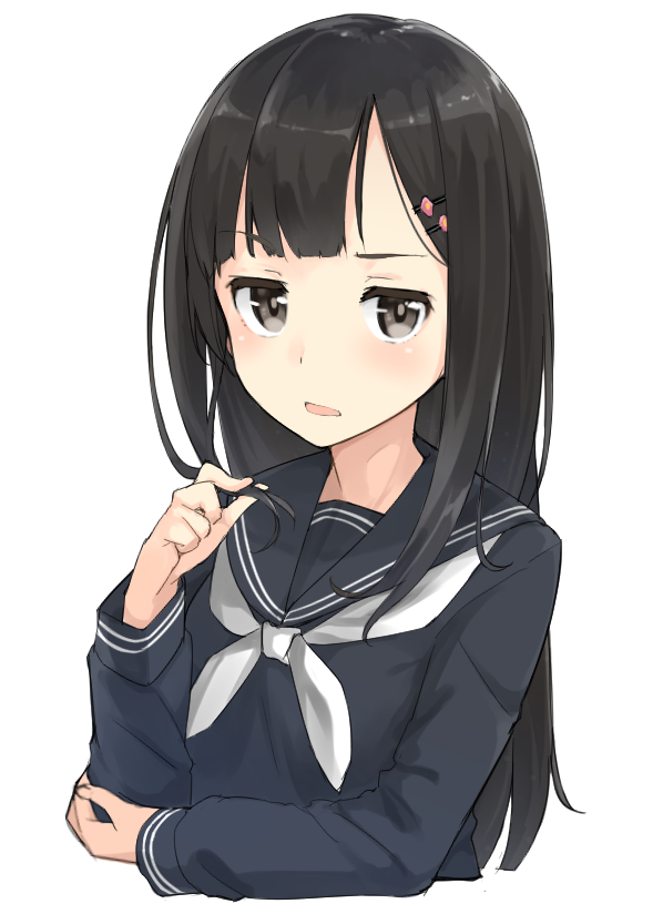 かわいい 大人っぽい 黒髪ぱっつん美少女 イラスト特集