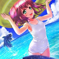 ありそうでない組み合わせ スクール水着の女の子 With 浮き輪 イラスト詰め合わせ