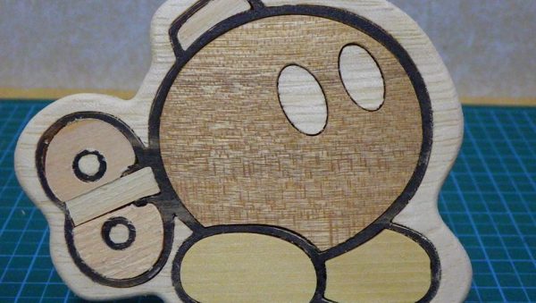 『ペーパーマリオ オリガミキング』ボム平を木材で作ってみた！ 木の柔らかな色合いでよみがえる姿に「うおー！可愛い」の声