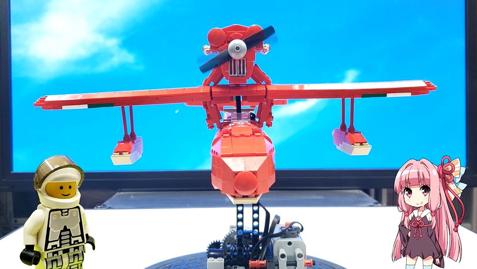 紅の豚 ポルコの愛機 サボイアs 21試作戦闘飛行艇 をレゴで作ってみた 空を飛んでいるかのようなギミックで こだわりを感じる 凄いな の声
