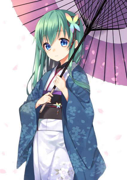 これはふつくしい 和傘をさしている女の子 キャライラストの詰め合わせ