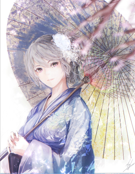 これはふつくしい 和傘をさしている女の子 キャライラストの詰め合わせ