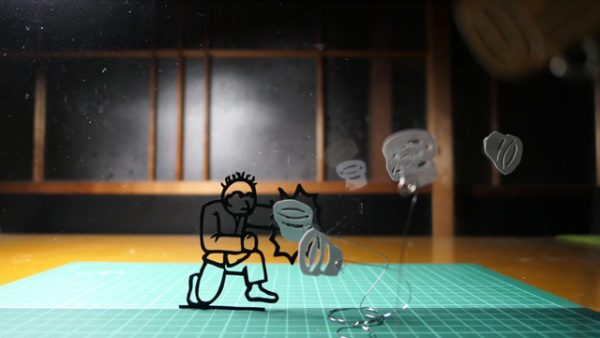 あの「テキパキどっかーん！」を完全再現!? 『リズム天国』カラテ家の切り絵でストップモーションアニメを作ってみた！