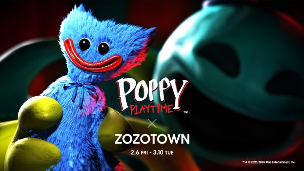 ホラーゲーム『Poppy Playtime』とZOZOTOWNのコラボが2/6から開始！ “ハギーワギー”や“プロトタイプ”をポップなカレッジ風にしたシャツなど全9種を限定販売