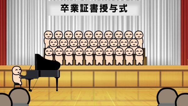 もし卒業式でピアノが誰も知らない曲を弾き出したら？ 合唱が必死に何とかしようとするショート動画に「アドリブ尊しだな」の声