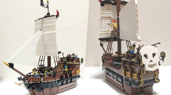 レゴでオリジナルの「海賊船」を作ってみた！ 甲板の下にはベッドや大砲、船長室には宝箱が隠されたギミックも